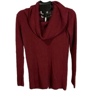 Energie‎ Tunic sweater cowl-neck 90s retro Y2K long maroon vintage large boho